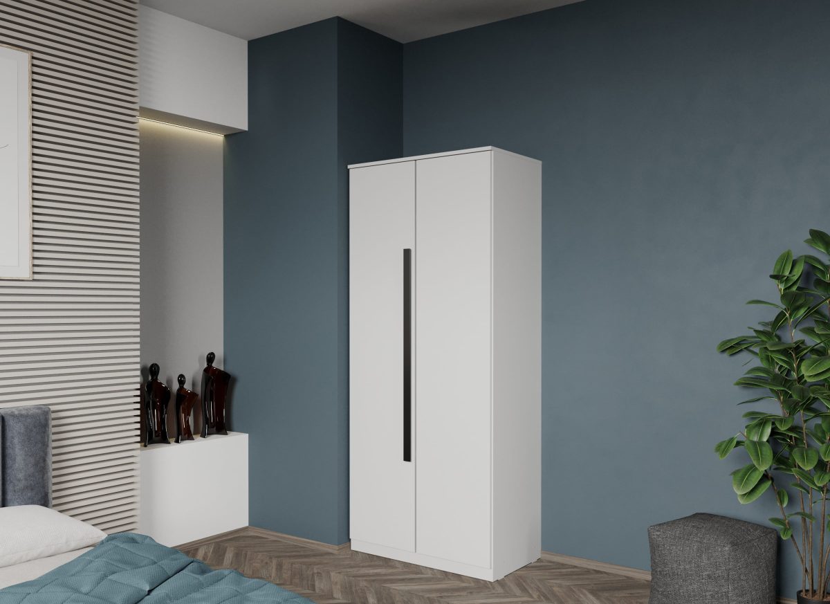 Dulap dormitor cu doua usi Alb 83 x 192,5 cm