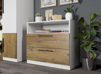 Comoda Alba cu sertare Flagstaff Oak - Sidney