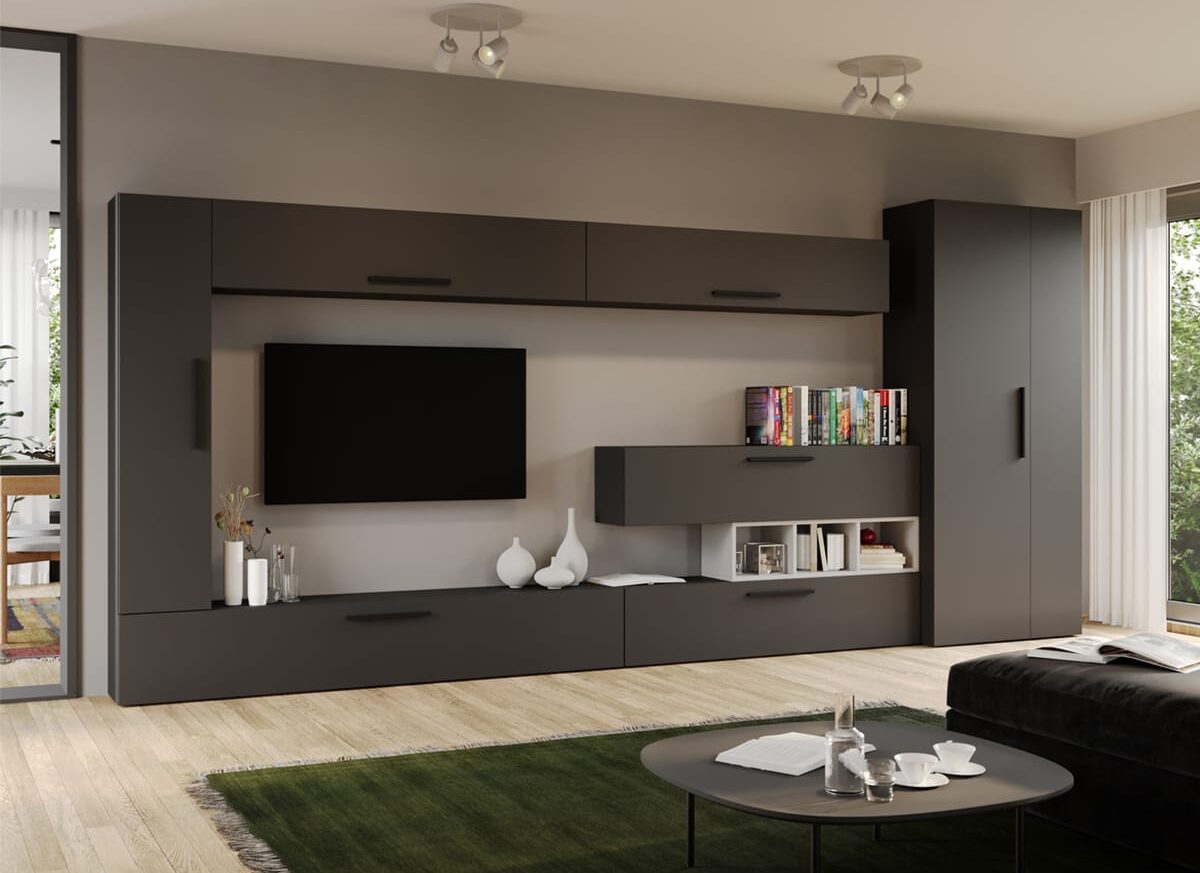 Set Mobilier Living Gri Antracit Remy-C07