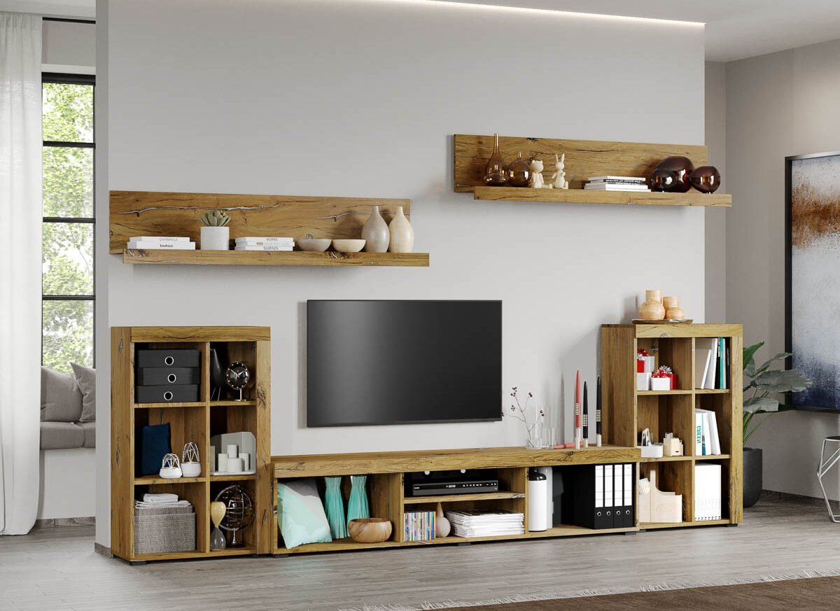 Set Mobilier Living Gri cu Flagstaff-Atena-C10 deschis