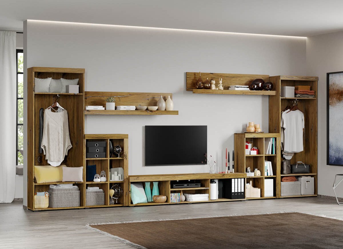 Set Mobilier Living Gri cu Flagstaff-Atena-C13 deschis