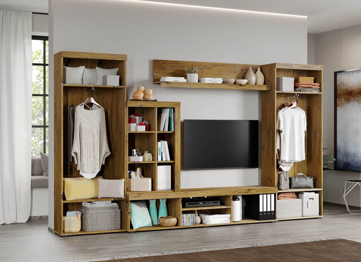 Set Mobilier Living Gri cu Flagstaff-Atena-C02 deschis