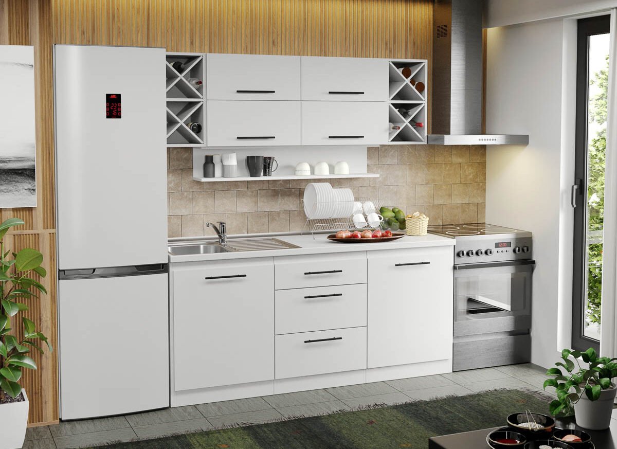 Mobila Bucatarie alba Sofi - 49 - 180 cm