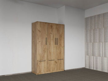 Dulap dormitor Stejar Auriu 3U - Madrid