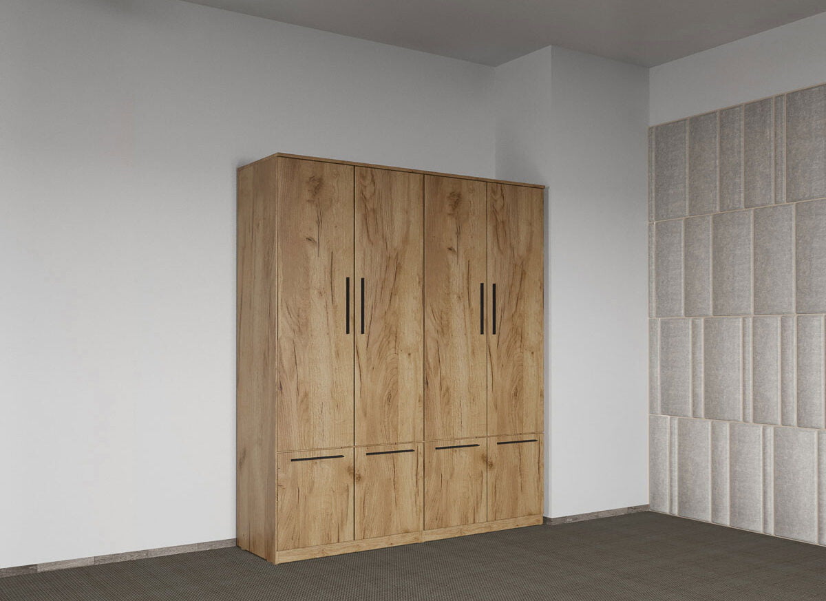 Dulap dormitor Stejar Auriu 4U - Madrid
