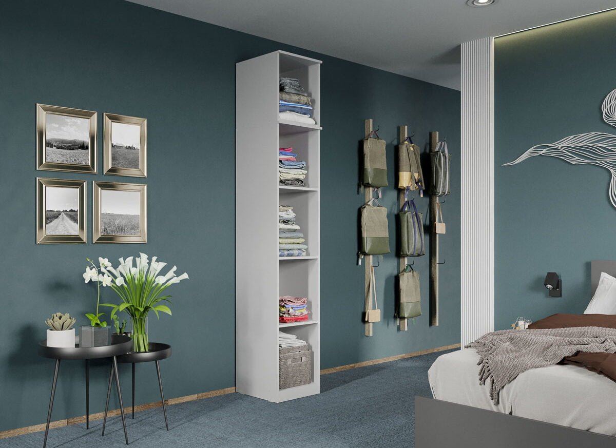 Dulap dormitor Alb 1U cu suprapozabil - Madrid