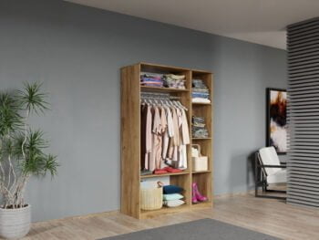 Dulap dormitor Stejar Auriu 3U - Madrid deschis