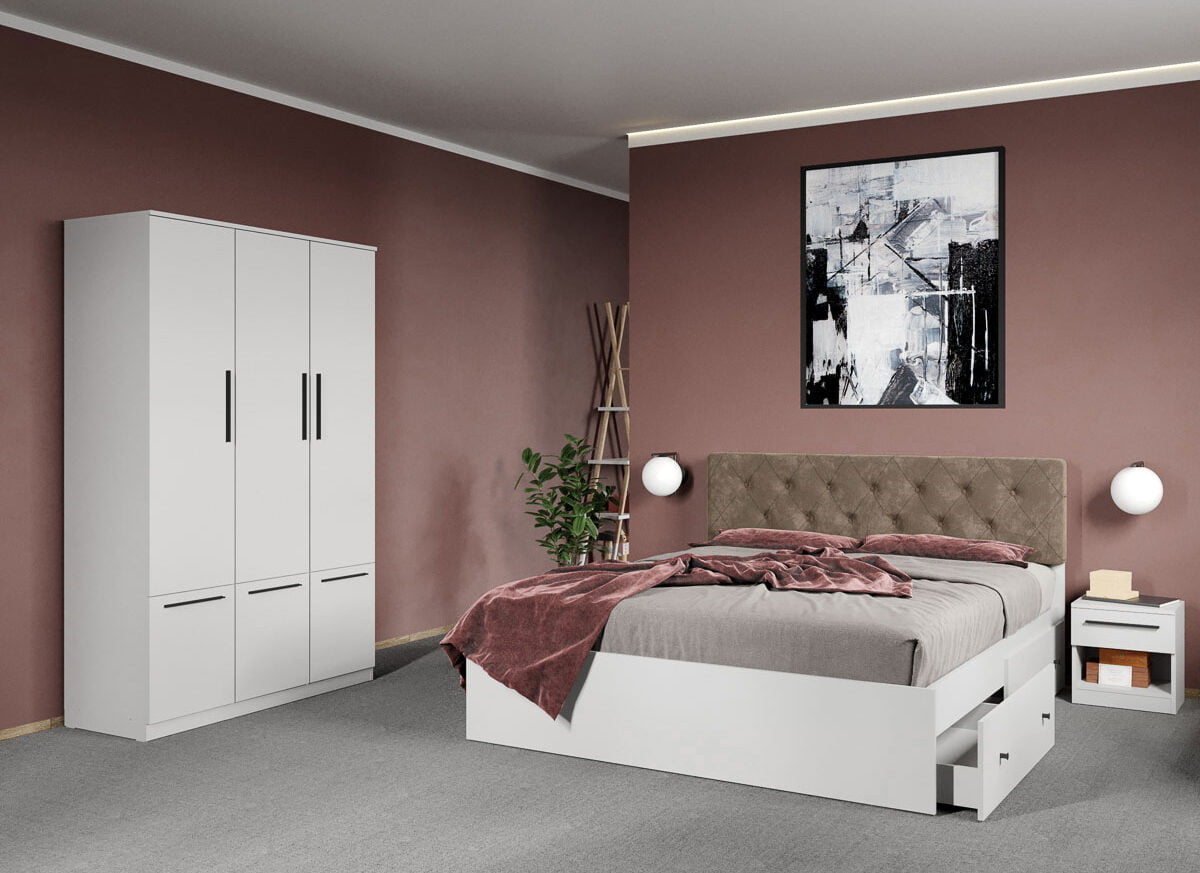 Set dormitor complet Alb - Madrid - C01