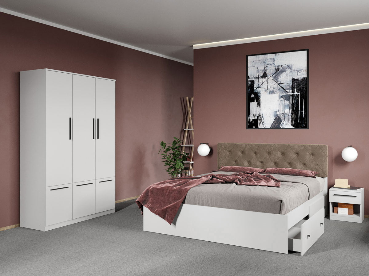 Set dormitor complet Alb - Madrid - C33