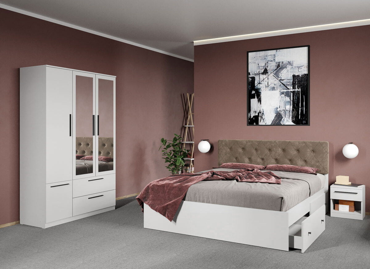Set dormitor complet Alb - Madrid - C35