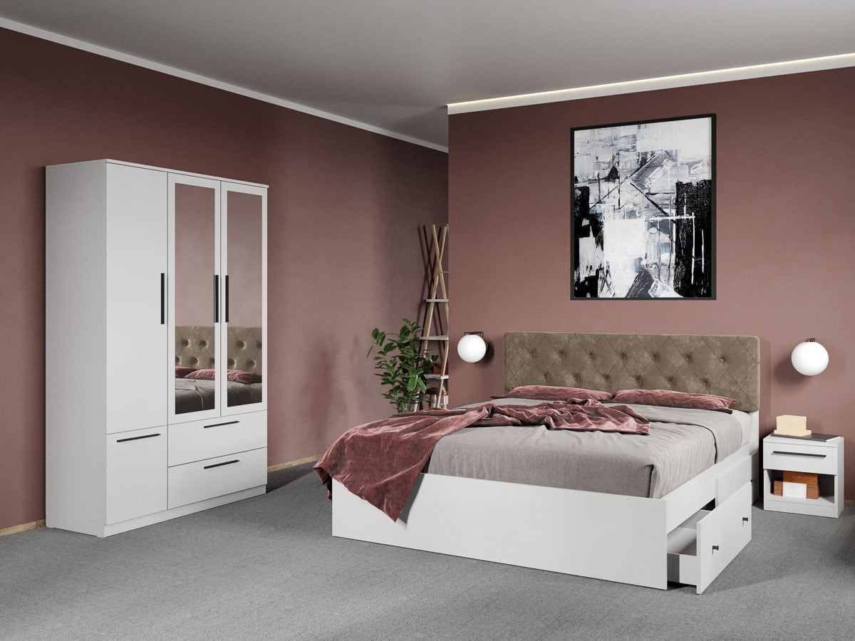 Set dormitor complet Alb - Madrid - C35