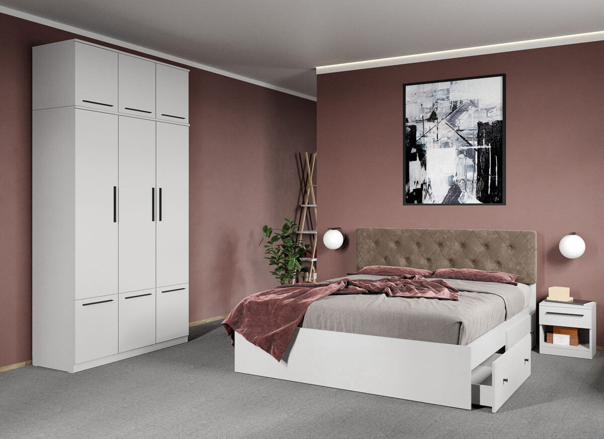 Set dormitor complet Alb - Madrid - C37