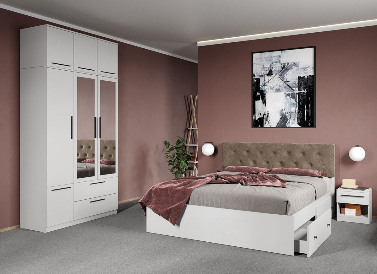 Set dormitor complet Alb - Madrid - C39