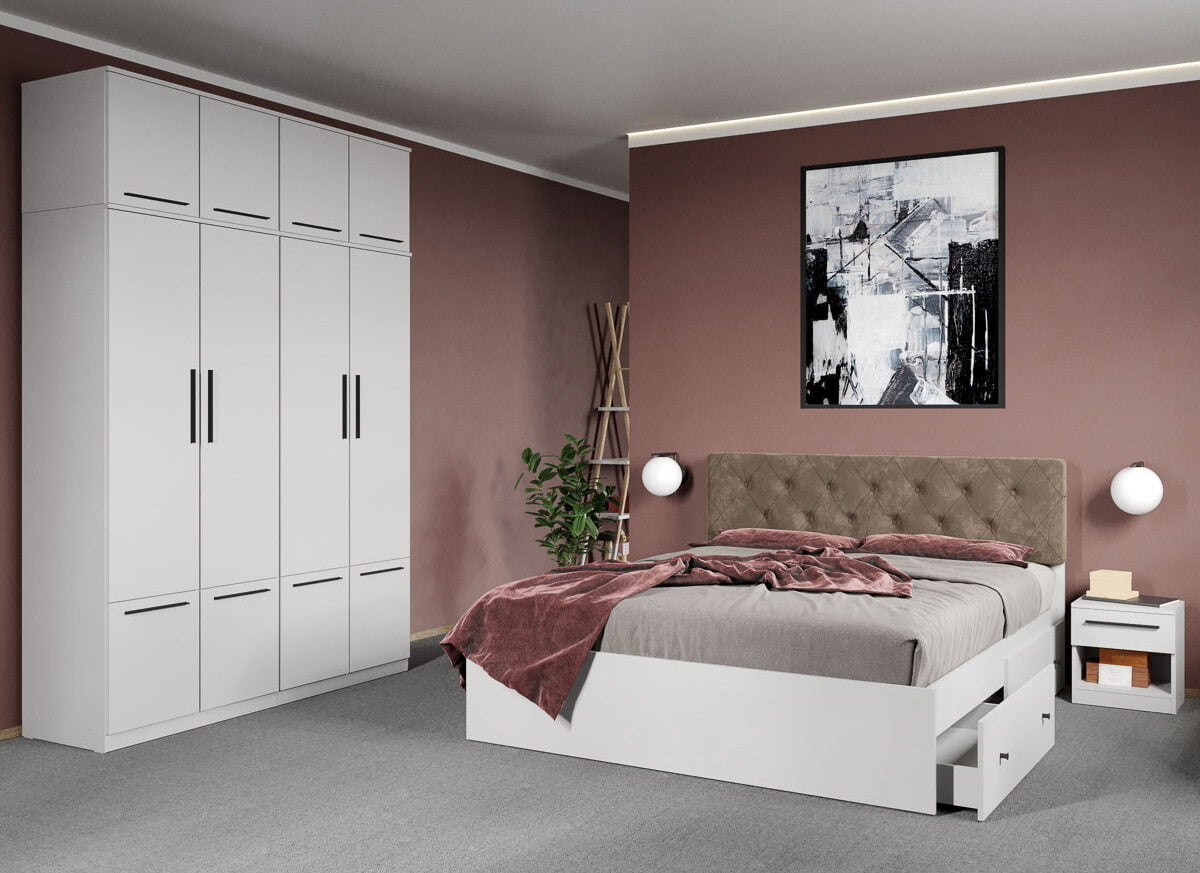 Set dormitor complet Alb - Madrid - C45