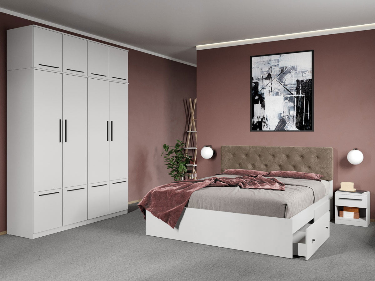 Set dormitor complet Alb - Madrid - C45