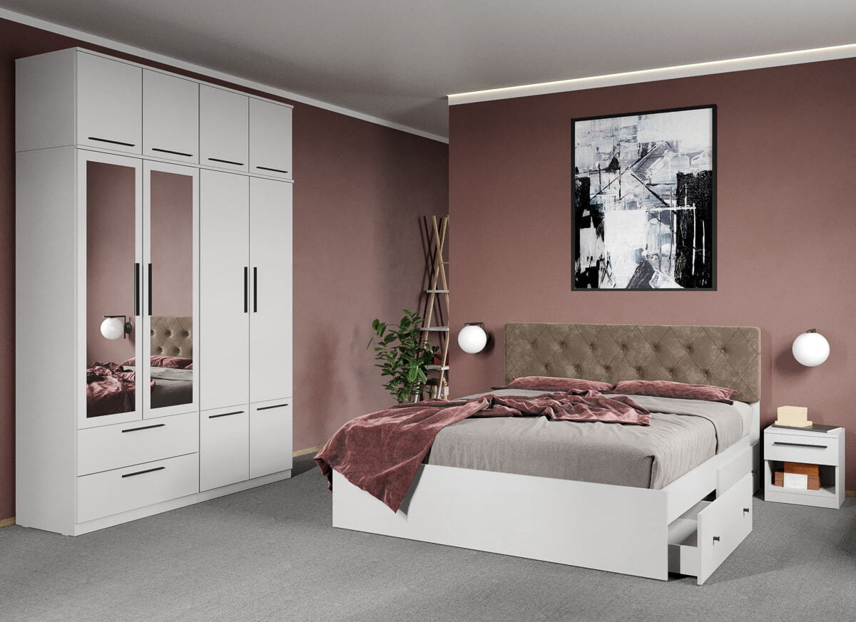 Set dormitor complet Alb - Madrid - C47