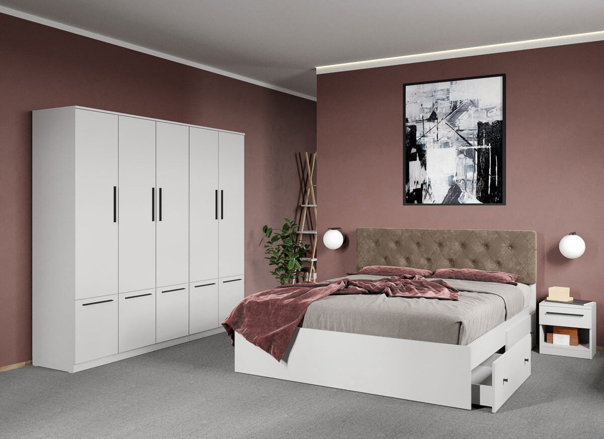 Set dormitor complet Alb - Madrid - C49