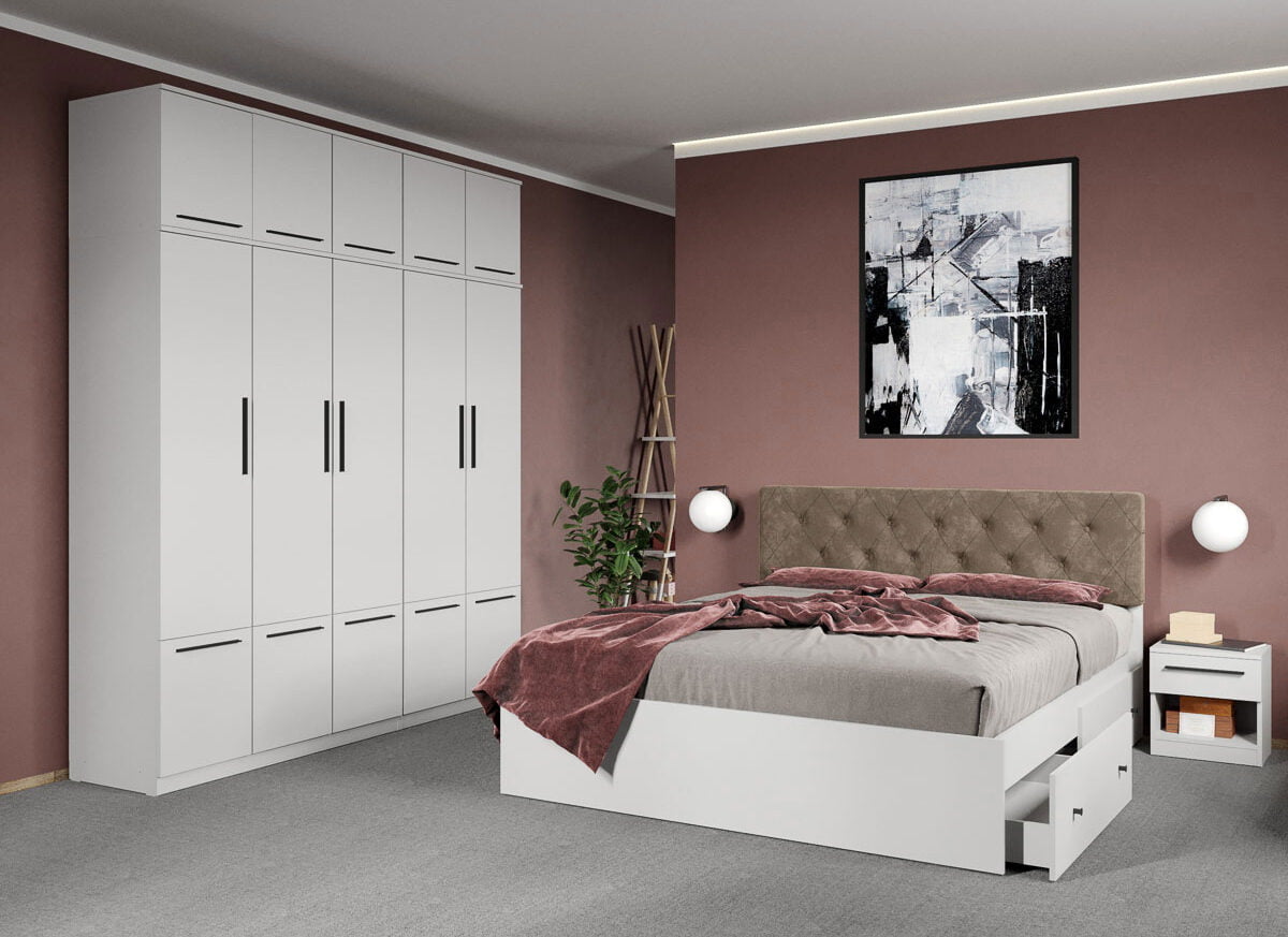 Set dormitor complet Alb - Madrid - C53