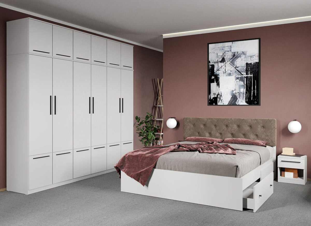 Set dormitor complet Alb - Madrid - C61