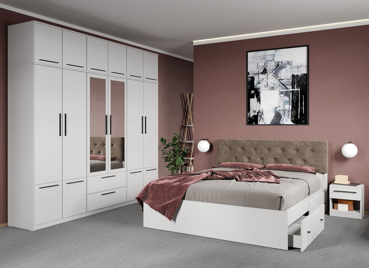 Set dormitor complet Alb - Madrid - C63