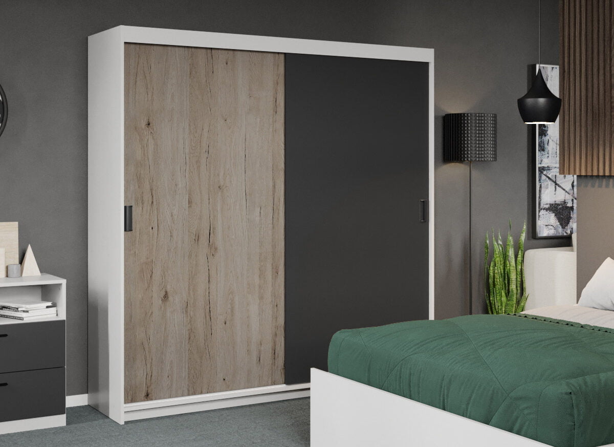 Dressing / Dulap dormitor Gri cu San Remo 184 - Karin