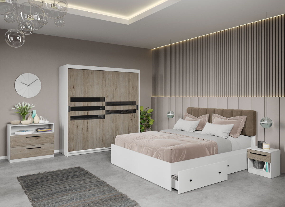 Set dormitor complet San Remo - Glass - C10