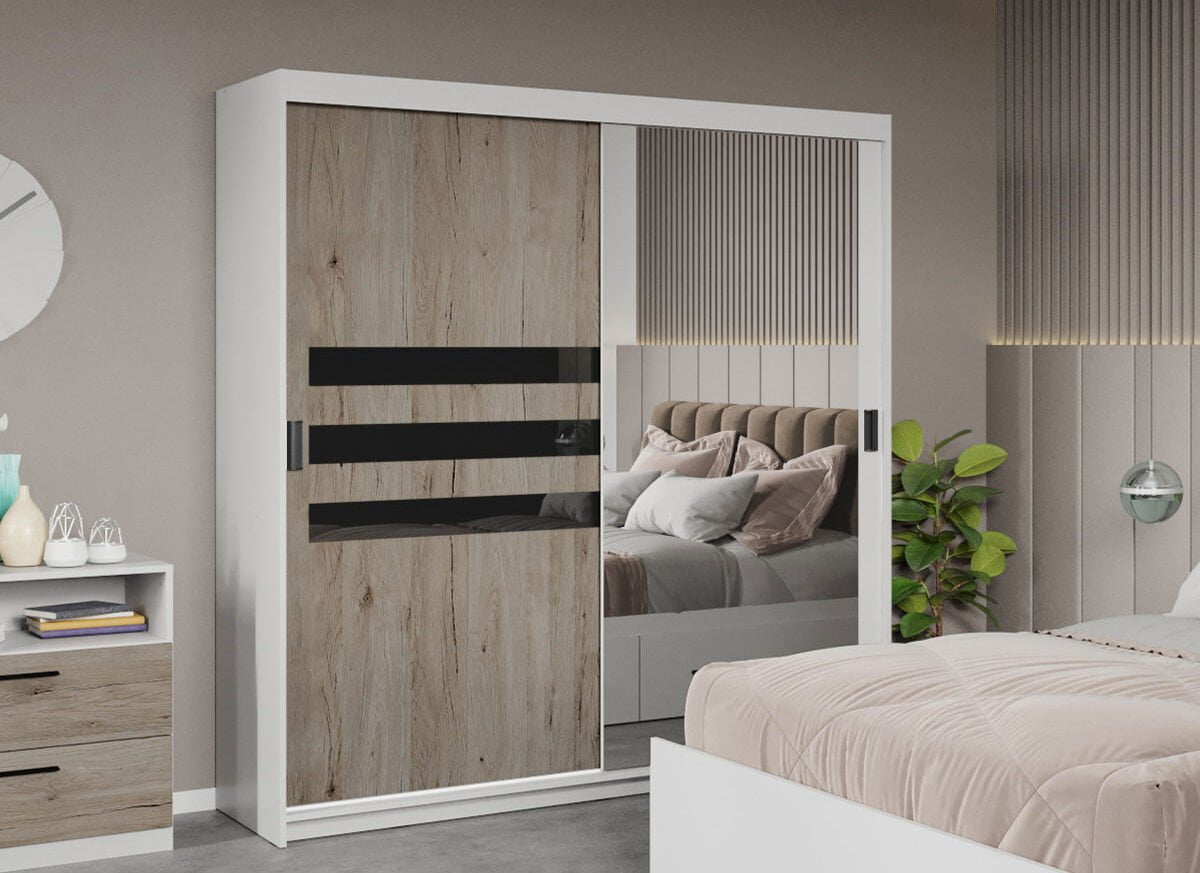 Dressing/Dulap dormitor San Remo+Oglinda 184 - Glass