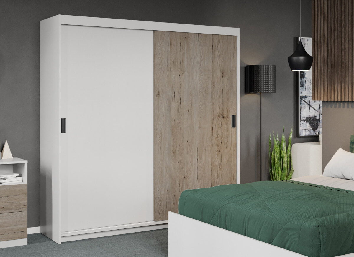 Dressing / Dulap dormitor San Remo cu Alb 184 - Karin