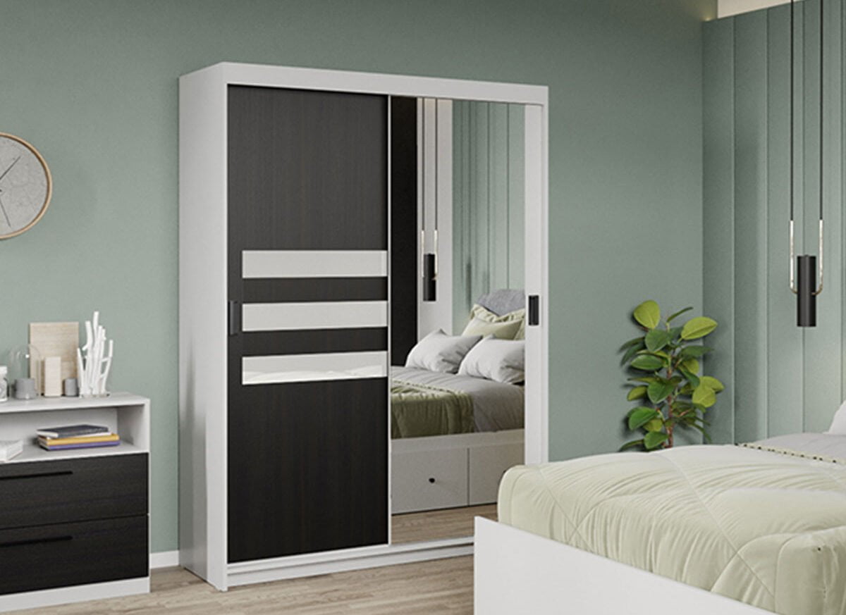 Dressing / Dulap dormitor Ferrara+Oglinda 138 - Glass