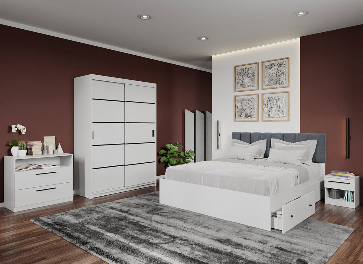 Set dormitor complet Alb - Eclipse - C18