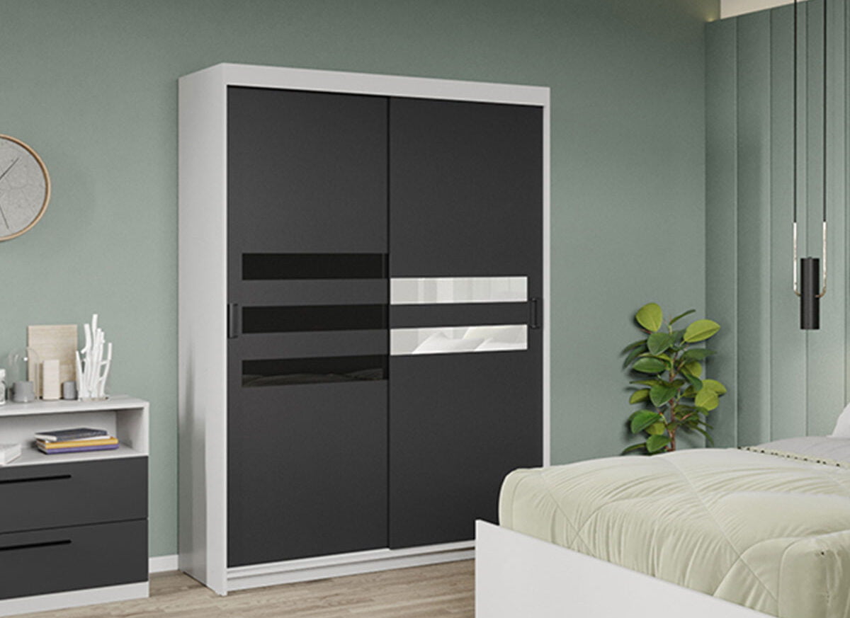 Dressing / Dulap dormitor Gri 138 - Glass