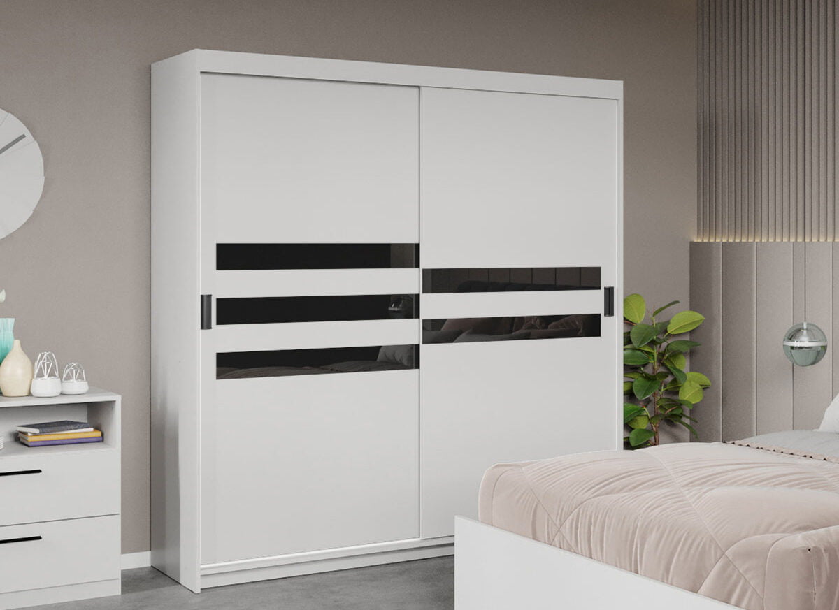 Dressing / Dulap dormitor Alb 184 - Glass