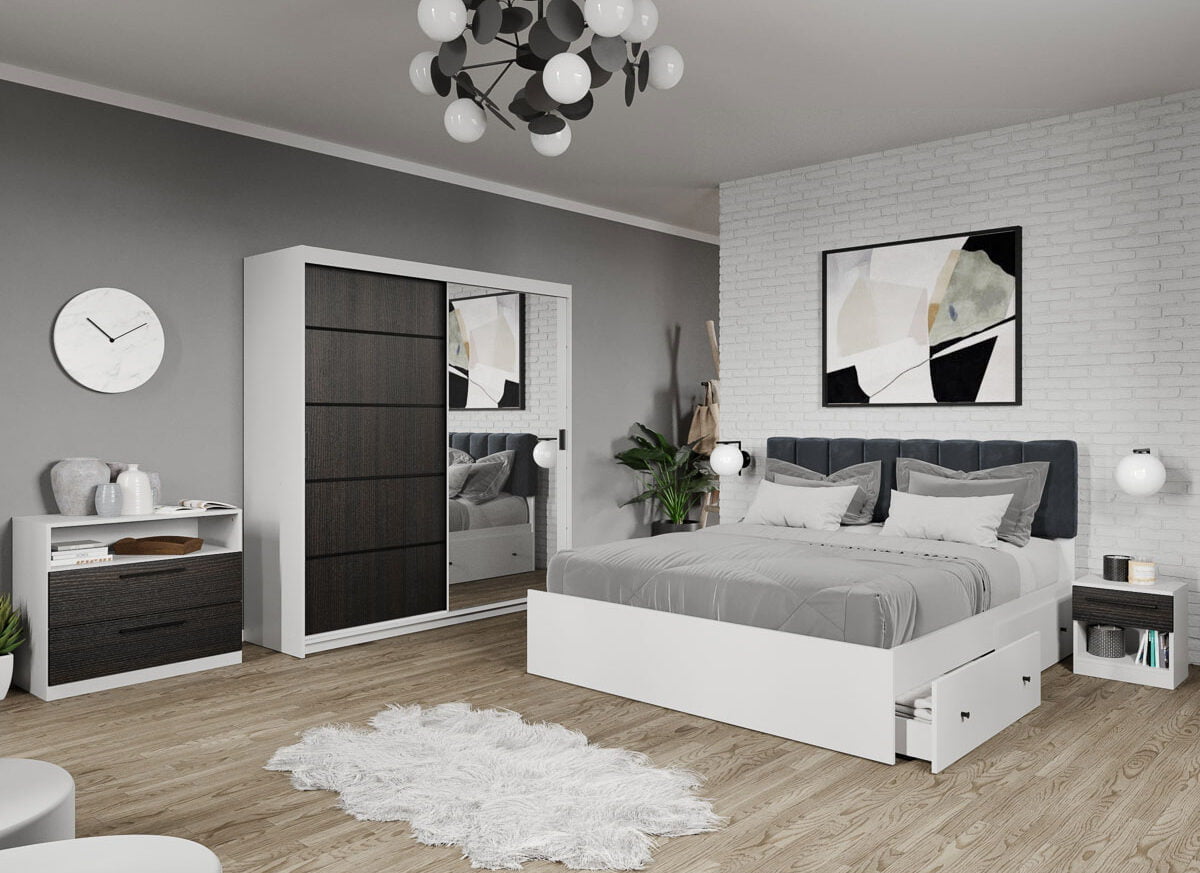 Set dormitor complet Ferrara+Oglinda - Eclipse - C4