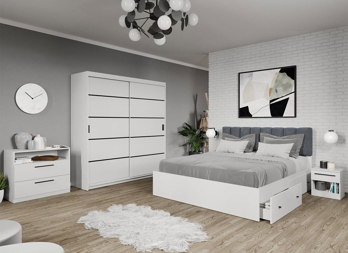 Set dormitor complet Alb - Eclipse - C5