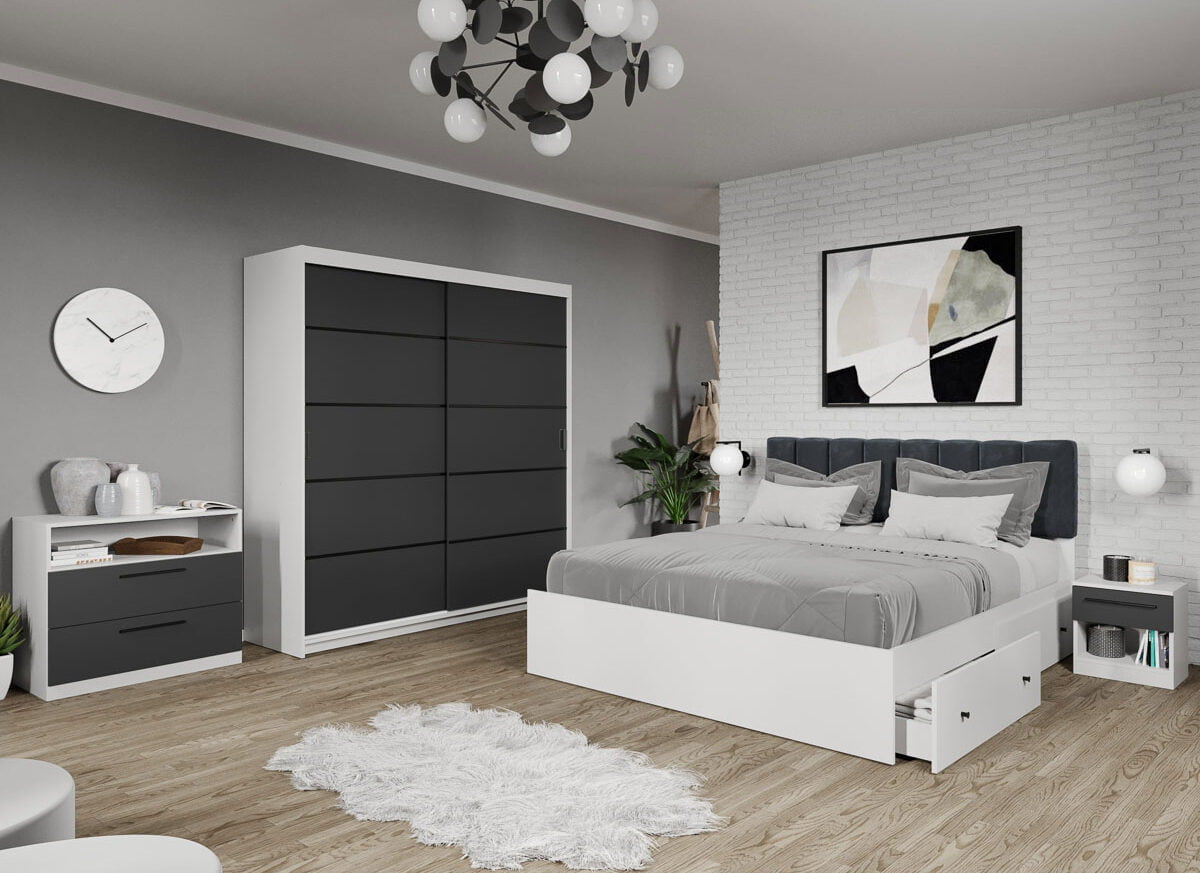 Set dormitor complet Gri - Eclipse - C7