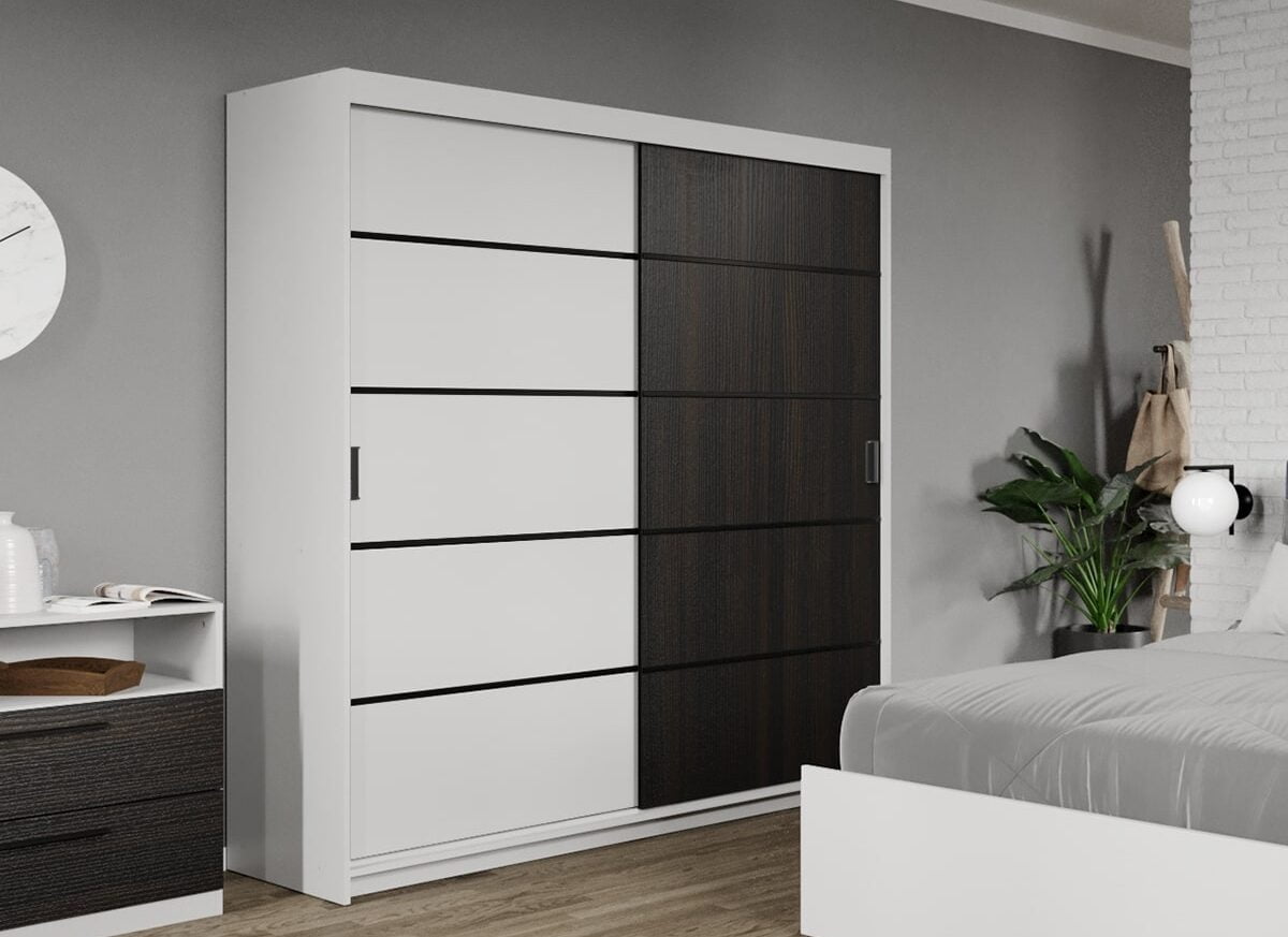 Dressing / Dulap dormitor Alb+Ferrara 184 - Elis