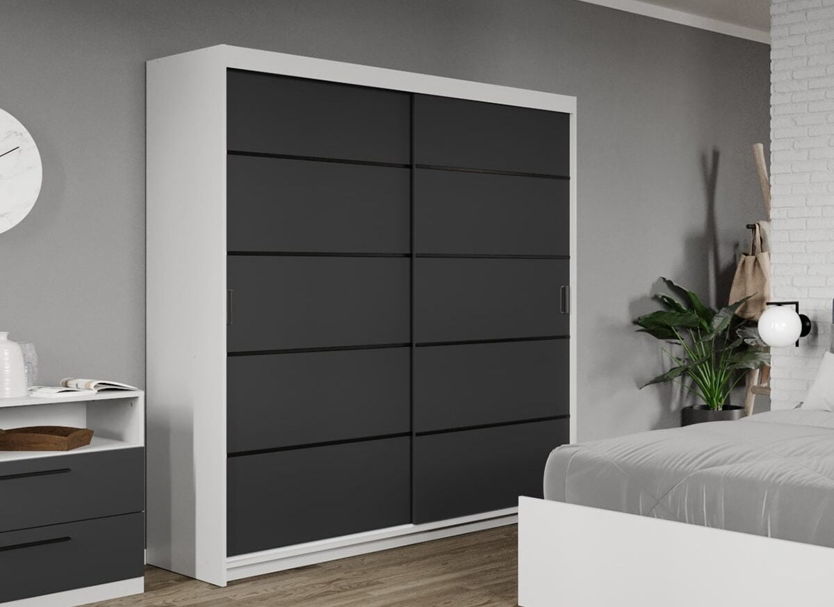 Dressing / Dulap dormitor Gri Antracit 184 - Elis