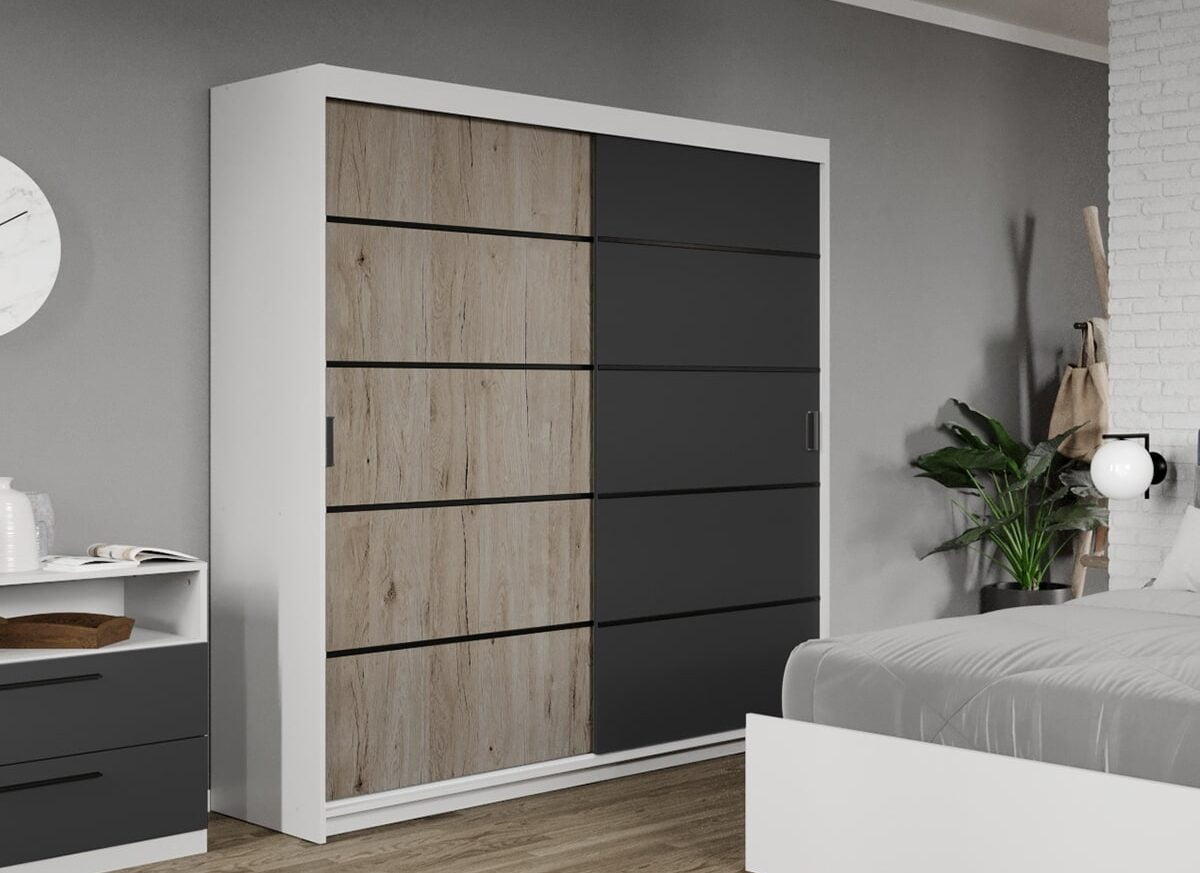 Dressing / Dulap dormitor San Remo+Gri 184 - Elis