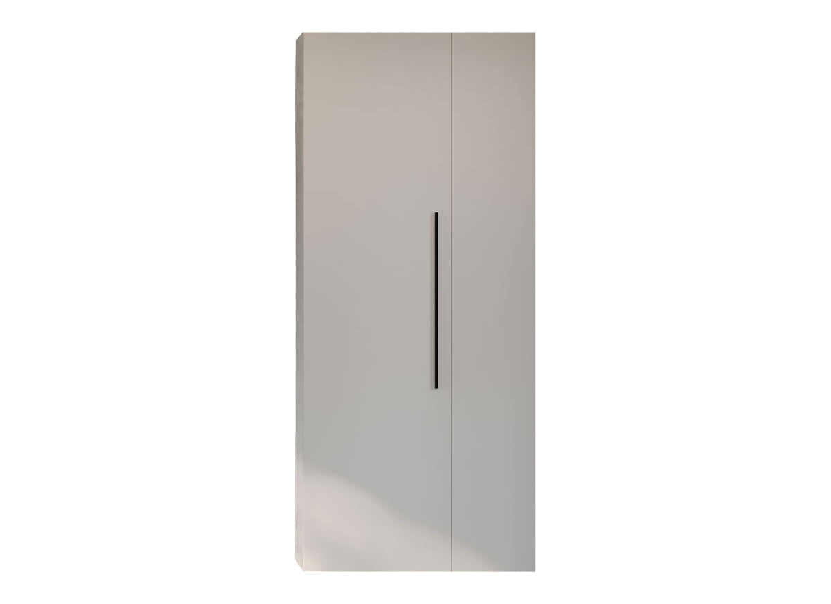 Dulap alb cristal cu maner negru