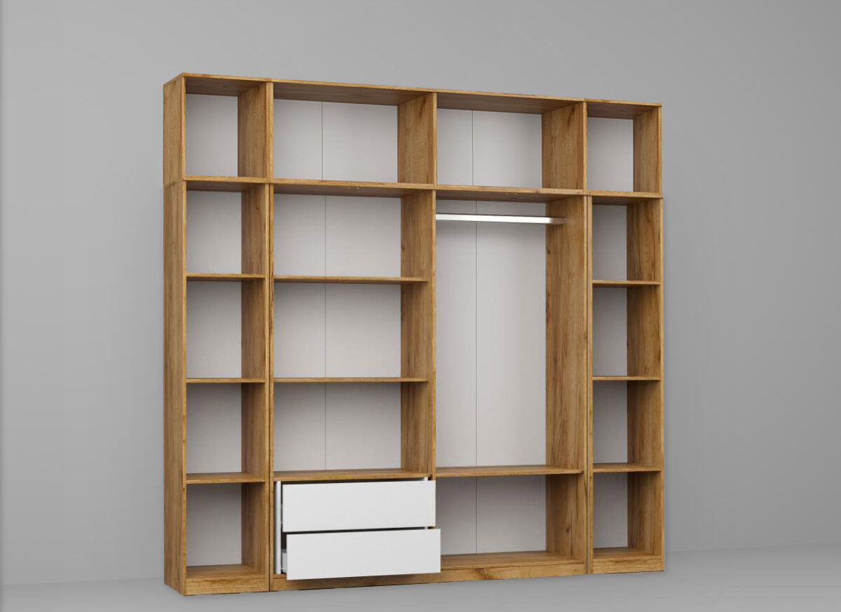 Dressing Dormitor Stejar Auriu 246,4 cm - C12