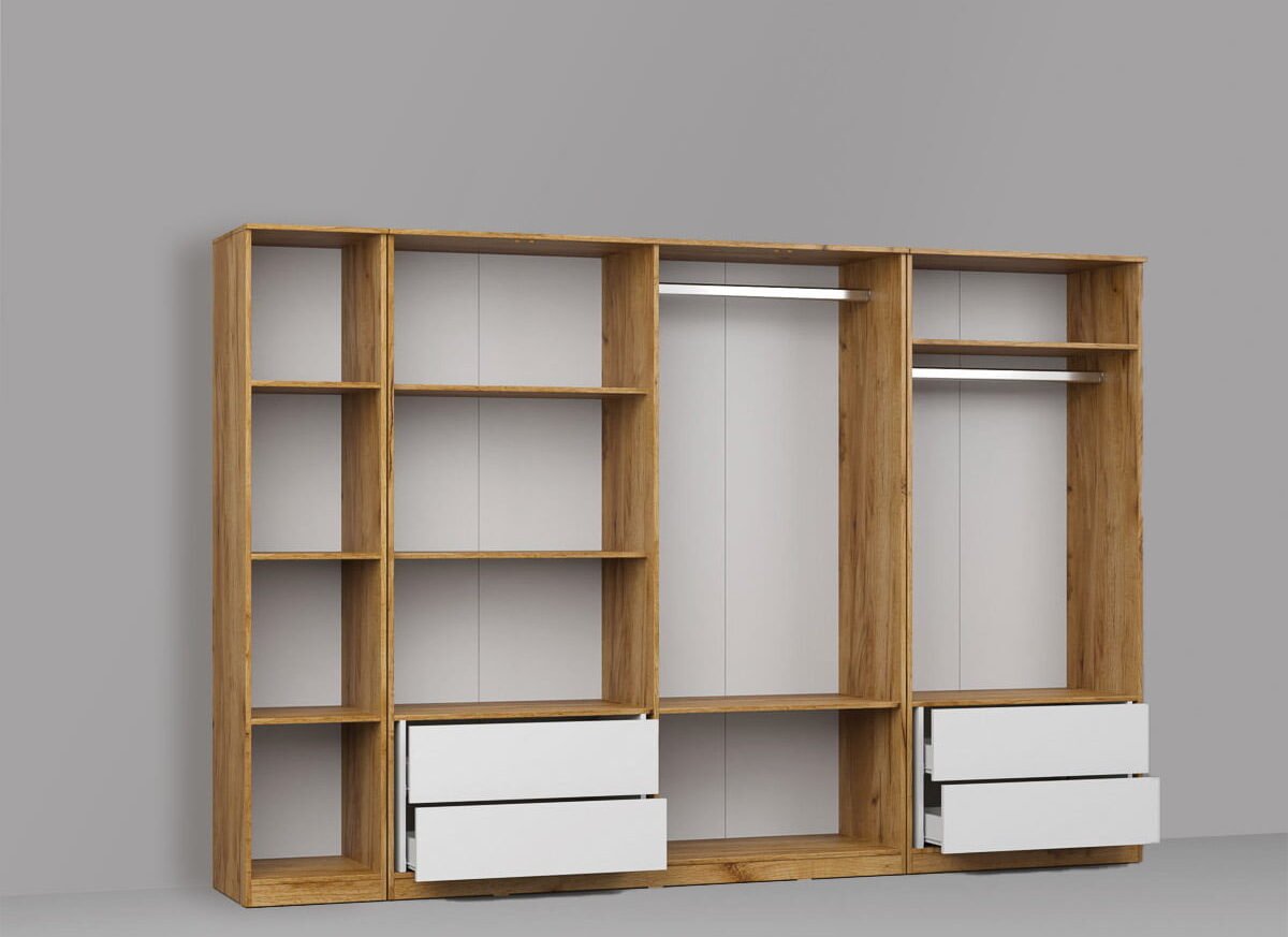 Dressing Dormitor Stejar Auriu 288,4 cm - C15