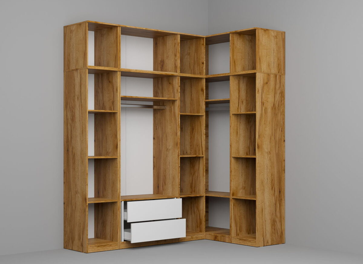 Dressing Dormitor pe colt K03 210,8/130 cm - C29