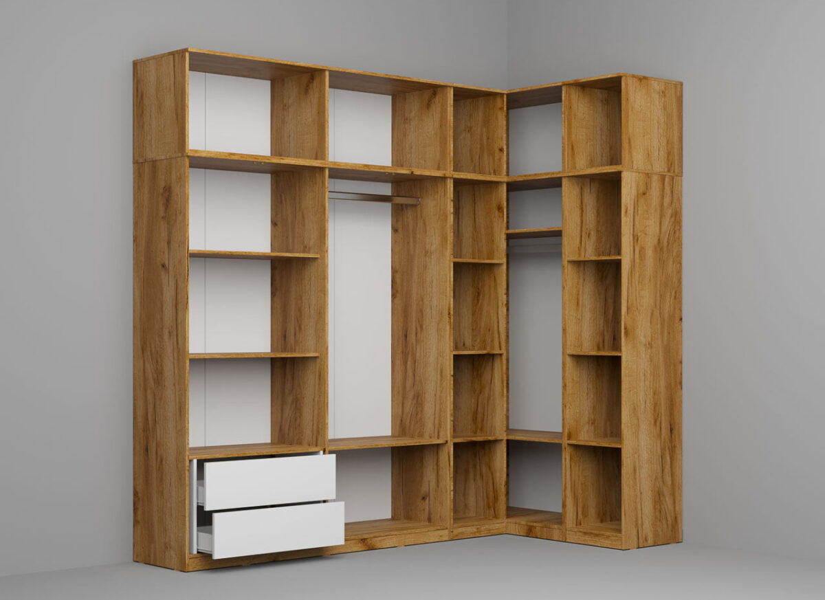 Dressing Dormitor pe colt K03 251,2/130 cm - C33
