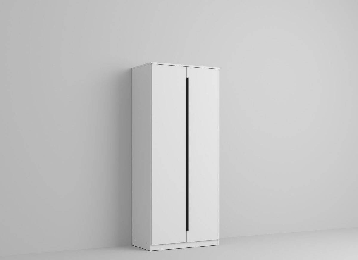Dulap dormitor 2 usi Alb 83 x 192.5 cm - Arkana