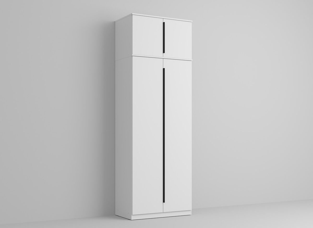 Dulap dormitor 2 usi Alb 83 x 240.3 cm - Arkana