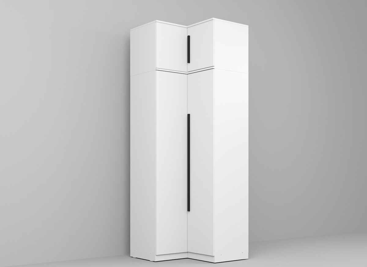 Dressing dormitor de colt Alb 2U 86,8/89 x 240 cm