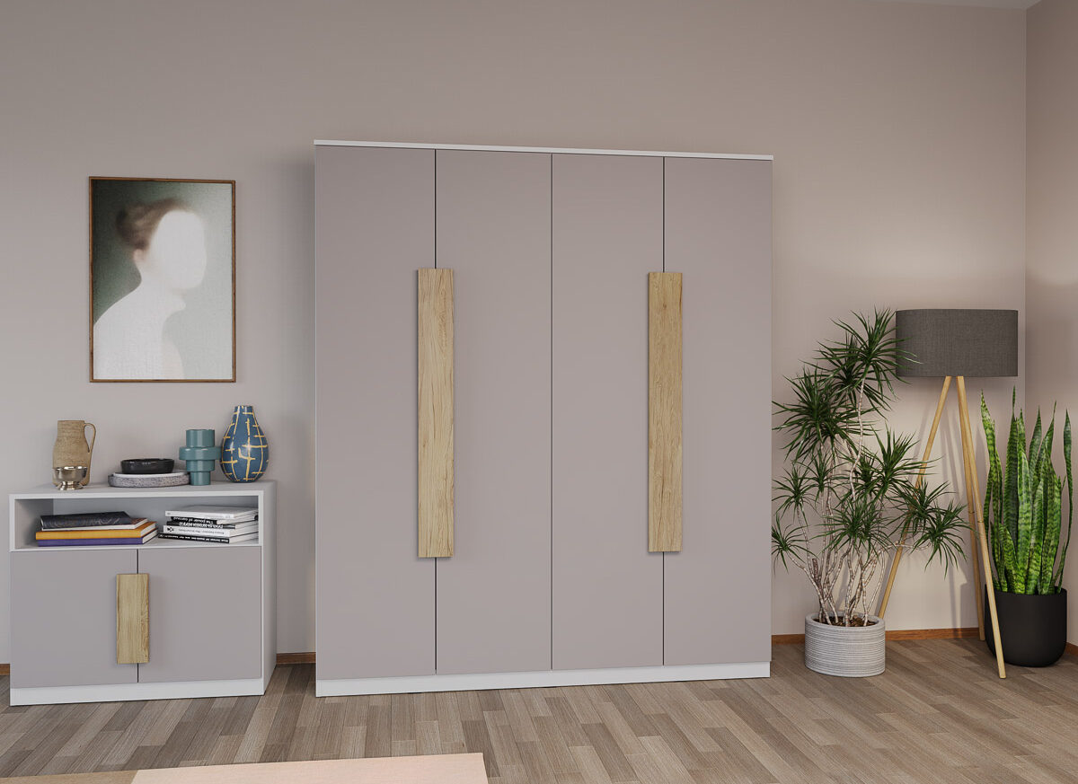 Dulap dormitor 4 usi Casmir 164 x 192.5 cm - Aeris