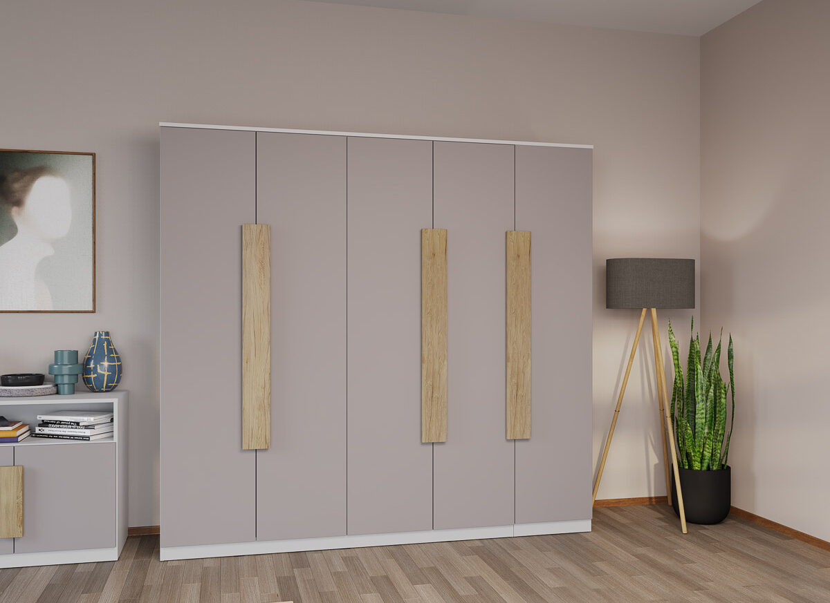 Dulap dormitor 5 usi Casmir 205.4 x 192.5 cm - Aeris